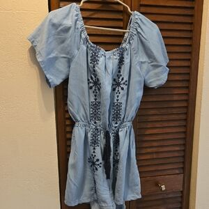 Sugarlips Light Blue Ruched Blouse